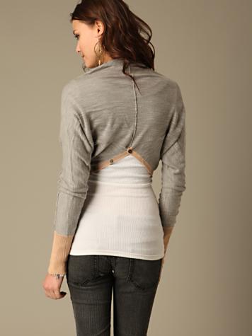 "We the Free" Shadow Cacoon Cardigan view from the back,