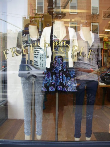 Our lovely dressed window ladies wearing nothing but Free People.