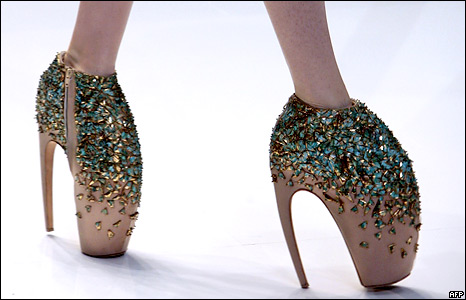 Shoes by Alexander McQueen, as seen in Lady Gaga's "Bad Romance" video.