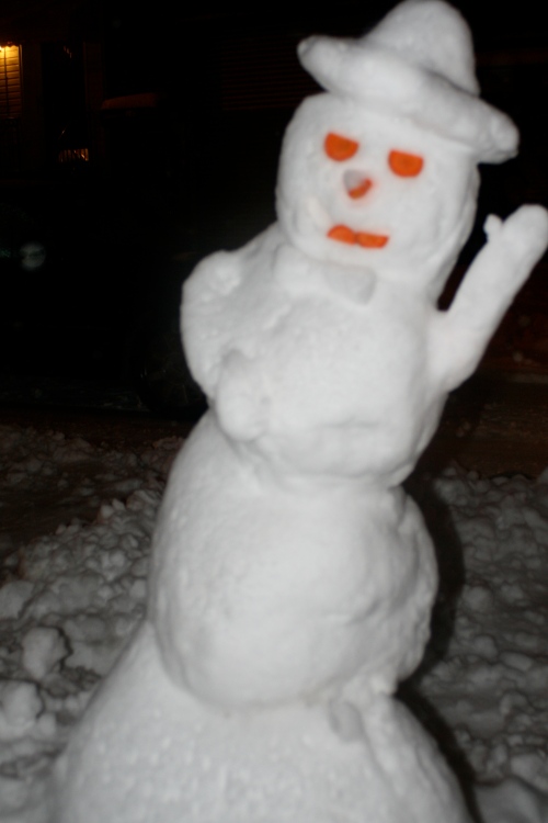 Friendly Snowman we found on North 9th.